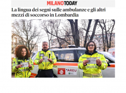 La lingua dei segni sulle ambulanze e gli altri mezzi di soccorso in Lombardia